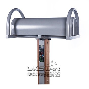 outdoor wooden fitness equipment--WPC Waist and Back Stretcher Outdoor Fitness