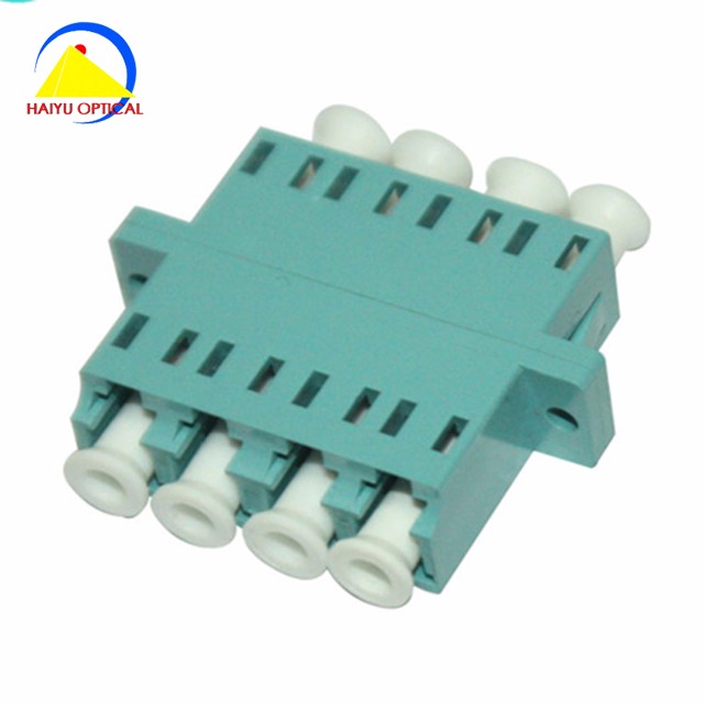 LC duplex high low type fiber optic adapter