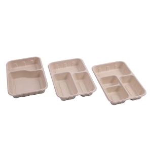 China 100% Natural Sugarcane Fiber Square Disposable Plates Biodegradable wholesale