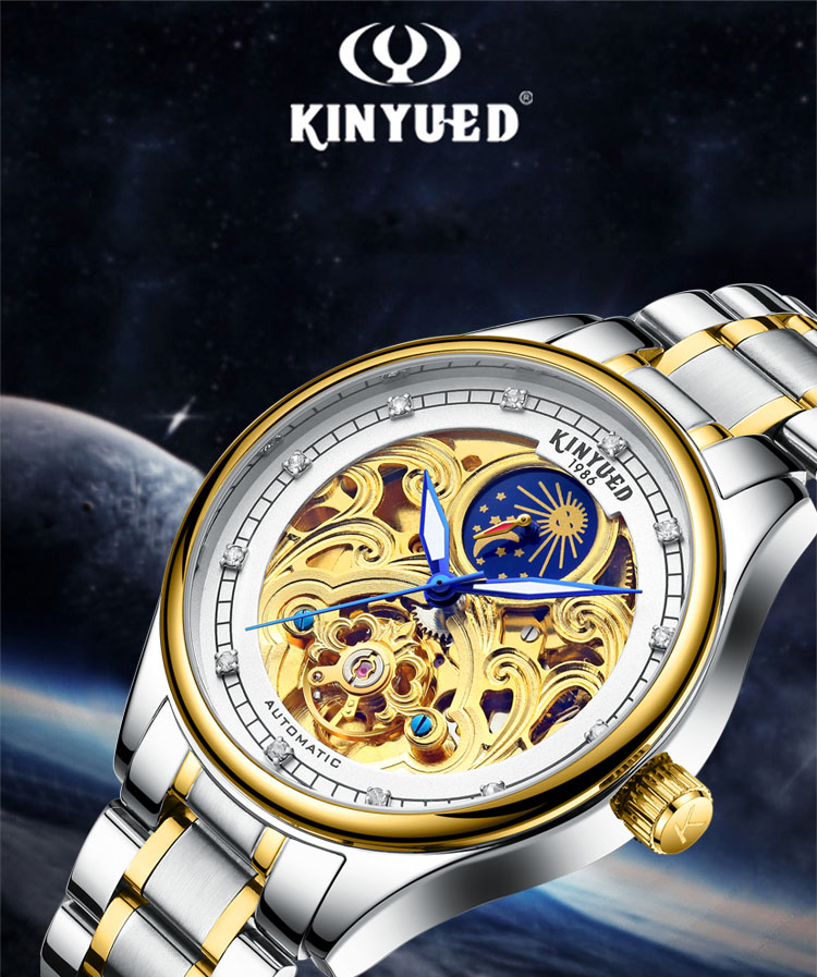 Watches men luxury brand automatic moon phase tourbillon automatic mechanical wristwatches