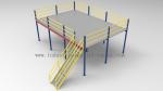 Industrial Steel Mezzanine Floors Two Level Stair Warehouse System