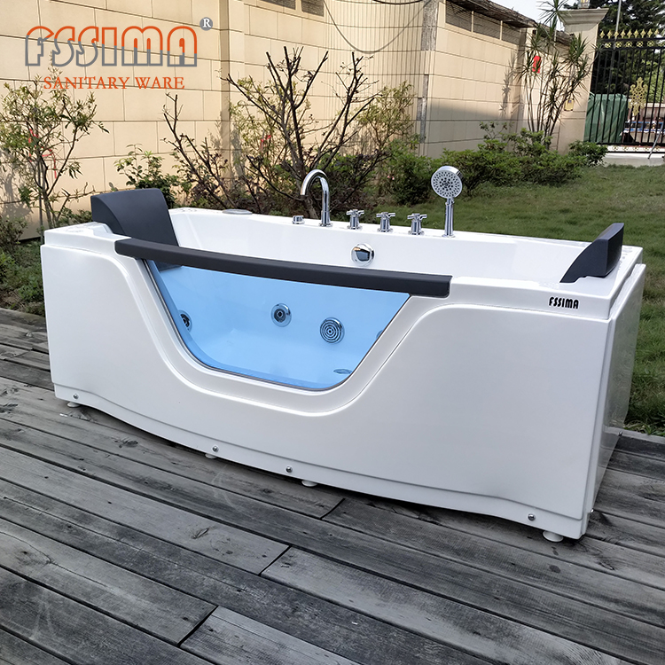 1700 X 800 Whirlpool Freestanding Hydrotherapy Bathtub Shower Combo Square