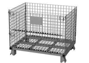 China Folding Anti Curve Wire Mesh Pallet Cage Euro 800x600 500Kg wholesale