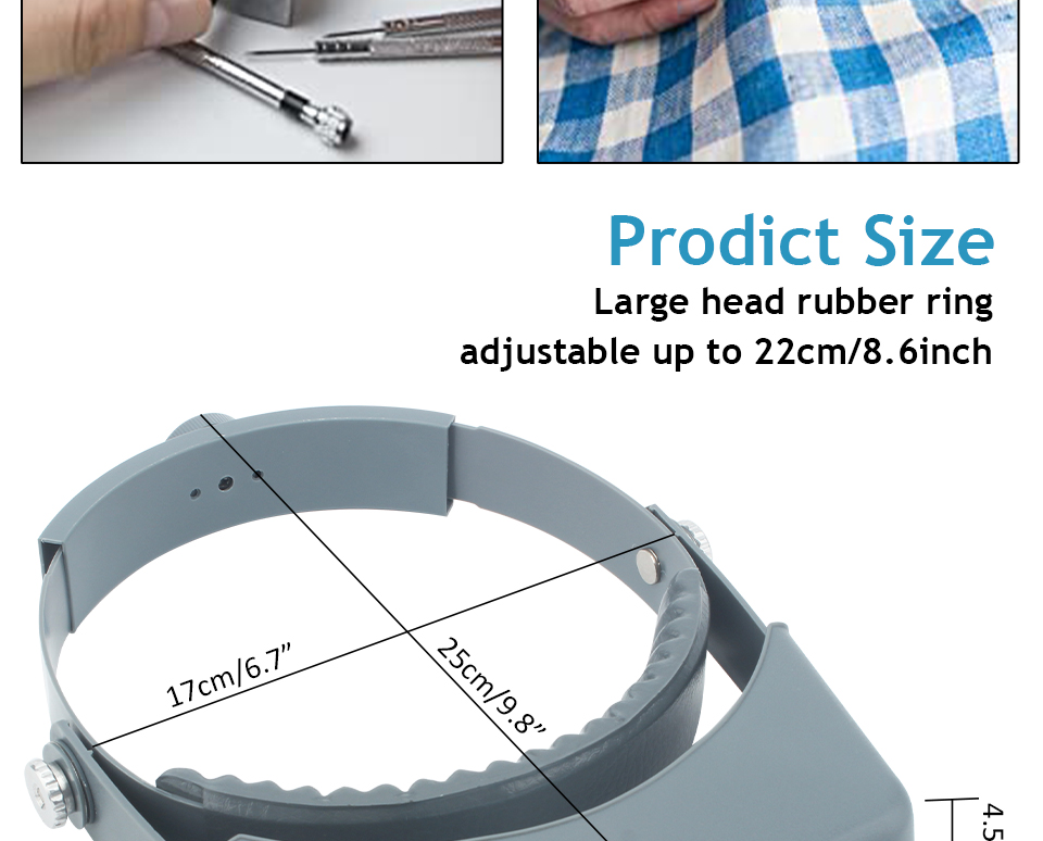 Binocular Glass Jewelry Accessories Tools Magnifiers Double Lens Reading Head Wearing
