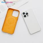 Customize Embossed Logo Shockproof Wireless Charging Magnetic Pu Leather Phone