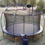 Adult Children Kids Basketball Hoop Set Trampoline with Protective Net and Logo