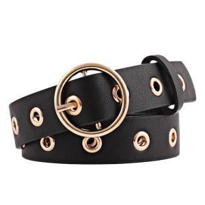 China Hollow Out Designer Belts Women Leather 2.6cm Metal Decorated wholesale