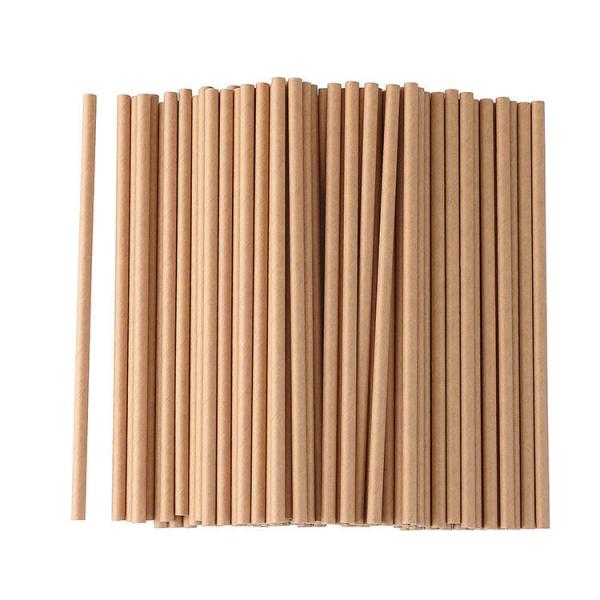 Eco-Friendly Disposable Kraft Paper Straw Biodegradable Bubble Tea Straw