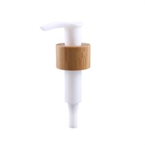 China 24/410 Black White Liquid Dispenser Pump Bamboo Collar wholesale