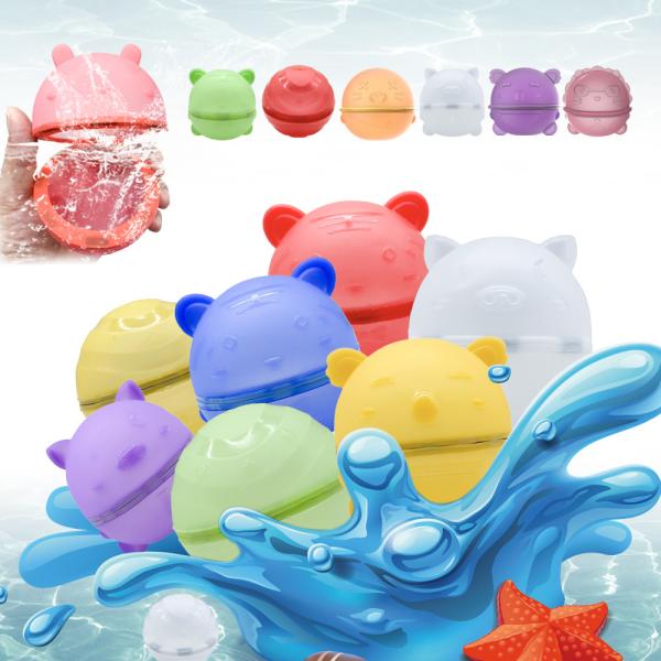 Reusable Water Balloons Refillable Water Bomb Soft Silicone Water Balls Quick Fill & Self-Sealing