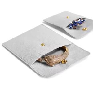 China Custom Logo Velvet Jewelry Packaging Bag Small Pouch Necklace wholesale