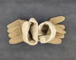 Short Thick Leather High Temperature Welder Gloves Full Leather Welding Welder
