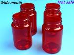 Red Plastic Capsule Bottle 100ml Small Plastic Pill Containers