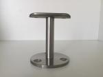 Brushed Stainless Steel Stair Handrail Flange Support 60mm Height