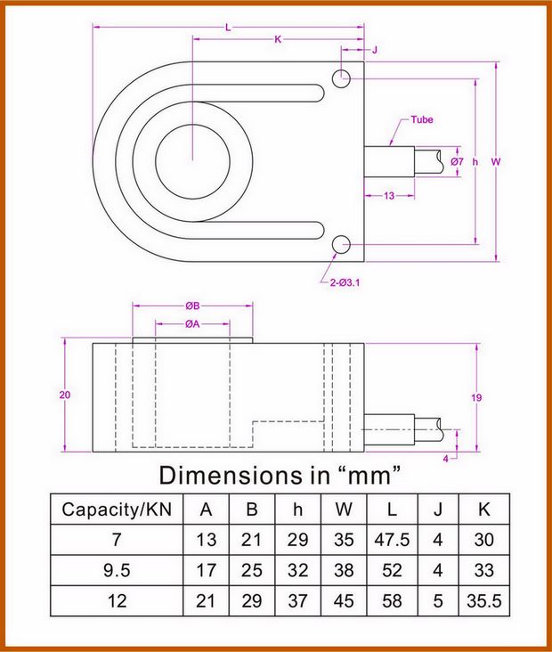 thru hole load cell