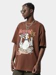 Euramerican Fashion Duck Print Cotton Oversize T Shirt Short Sleeve Men'S