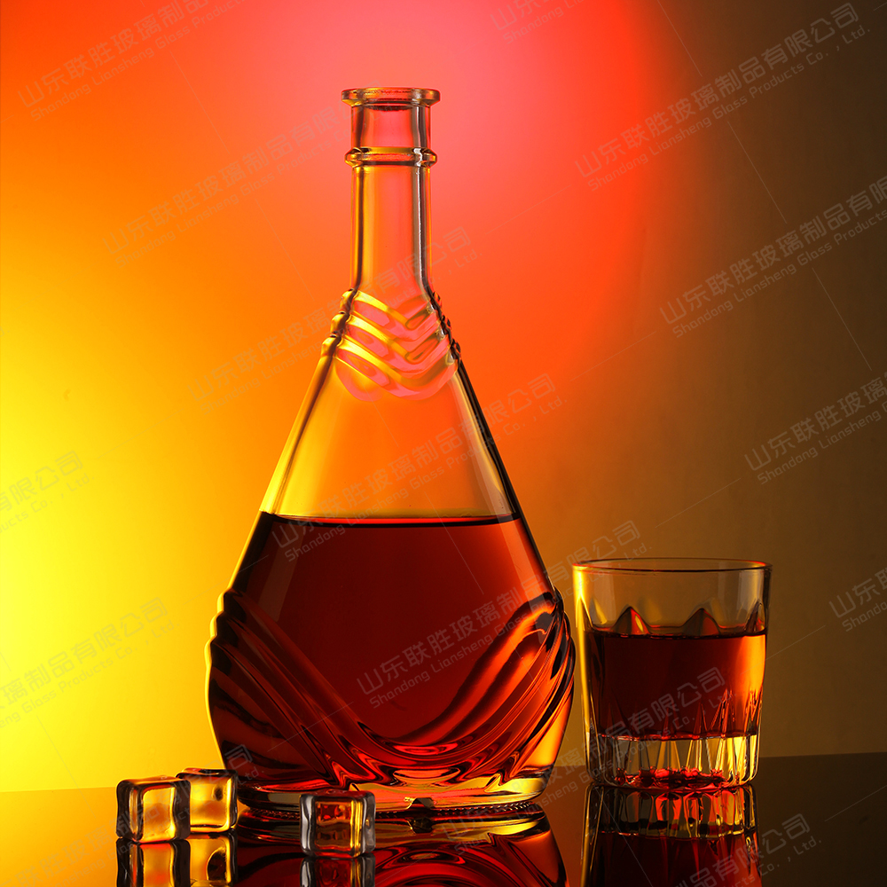 500ml 750ml 1000ml Glass Bottles for Gin Whisky Liquor Vodka Spirit Customized Bottle Color