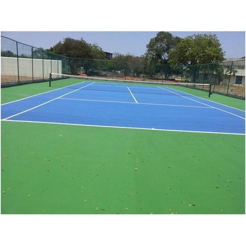 Silicon PU Acrylic Paint Basketball Court Outdoor Tennis Court Installation