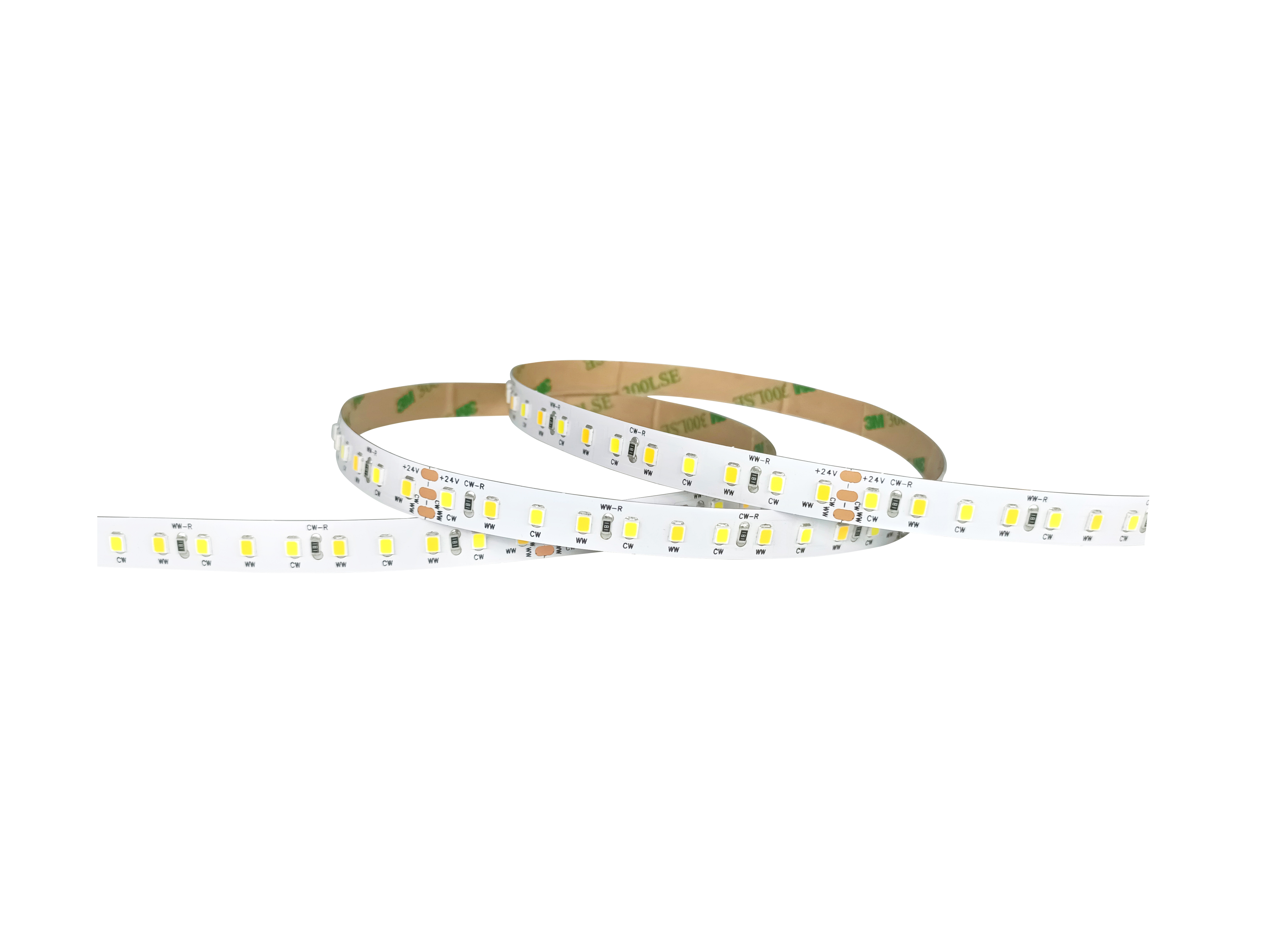 IP30 12V 24V Neon SMD 2835 LED Strip Band Dual Color Temperature