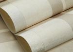 Vinyl Luxury Contemporary Striped Wallpaper for Living Rooms , Embossed Surface