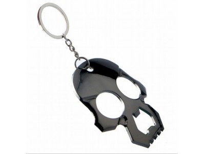 Cool Skull Bottle Opener Keychain,Innovative cool casting black skull keychain bottle opener, logo engraved