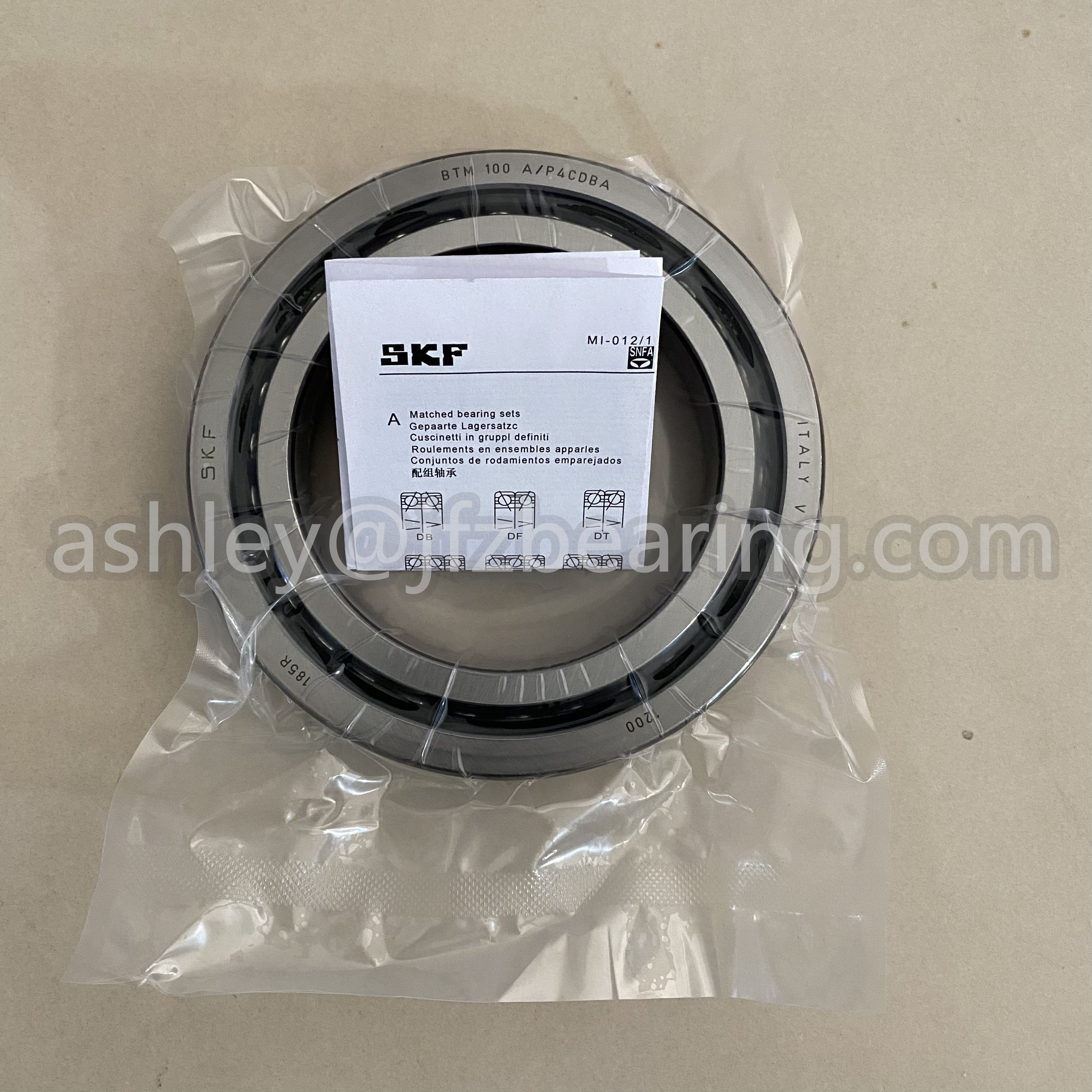 SKF Angular Contact Thrust Ball Bearing BTM 100 A / P4CDBA,-Double direction, super-precision FACTORY NEW!