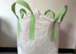 Green Lifting 1 Ton Storage Bags , Large Reinforce Woven Jumbo Bags