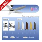 ABS DC Motor Low Noise Silent Ceiling Fan With LED Light For Kitchen Restaurant