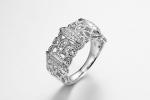 "Countless Knots" 925 Sterling Silver CZ Rings Tie up Wedding Present