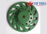 Fan Cup Turbo 7 Inch Concrete Masonry Grinding Wheel 115mm Green Color