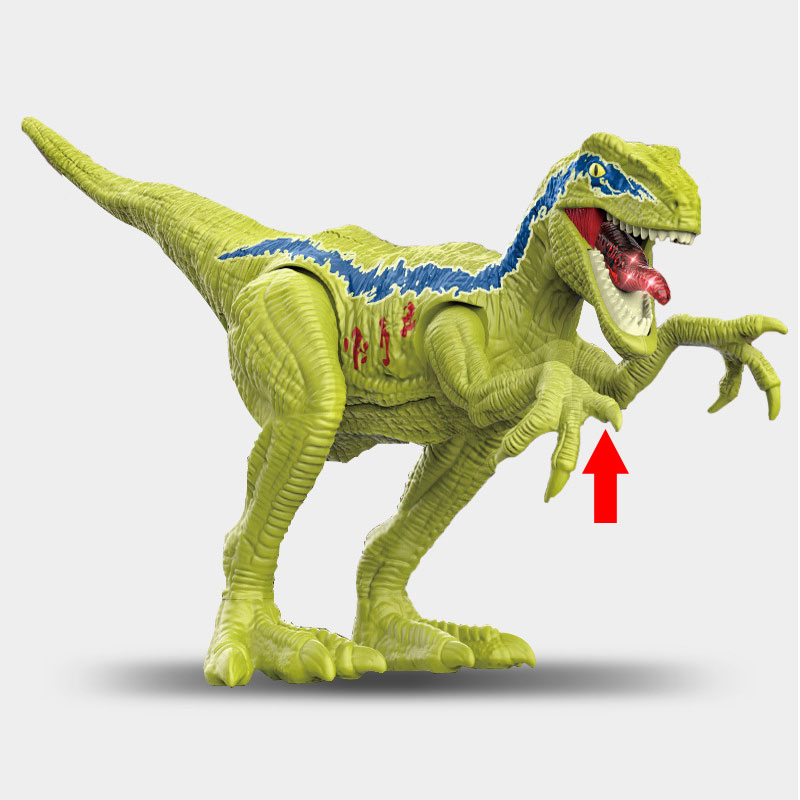 Simulation Dinosaur Toy Pressing Sound and Light Effects PVC Material Unisex Design