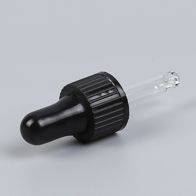 18/410 plastic oil dropper 5ml 3ml Ribbed Closure Silicon Teat Glass Bulb Pipette