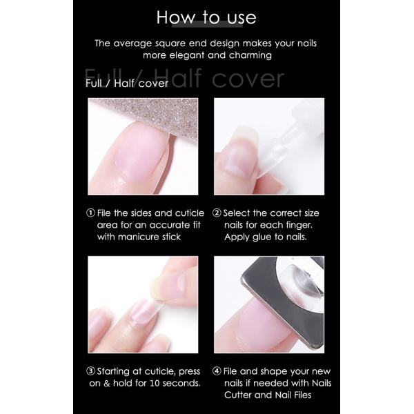 Acrylic Easy Tapered Long Clear XL XXL XXXL Straight No Non C Curve Square Nail Tips Stiletto Nail Tip Full Coverage