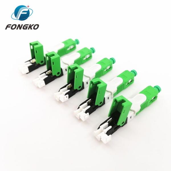 0.3dB Green Fiber Optic Fast Connector termination Sc/Apc For Test Equipment