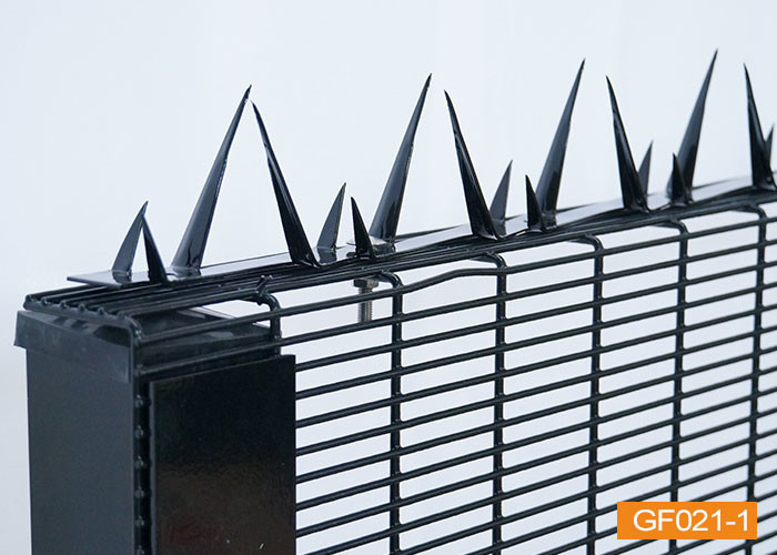 Square Post H3000mm Anti Climb Mesh Fence OHSAS Flat Bar Steel Fence