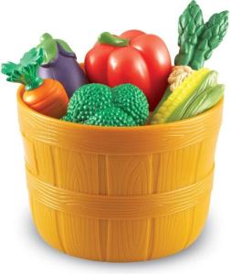 China Unisex Children's Day Five Color Bucket Vegetable Soft Gum Fruit Set Kitchen Food Puzzle Toy Gift wholesale