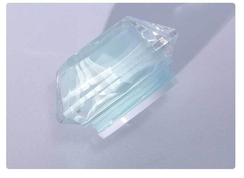 10g 25g Diamond Shaped Jar Empty Plastic Containers With Blue Silver Aluminum Lids