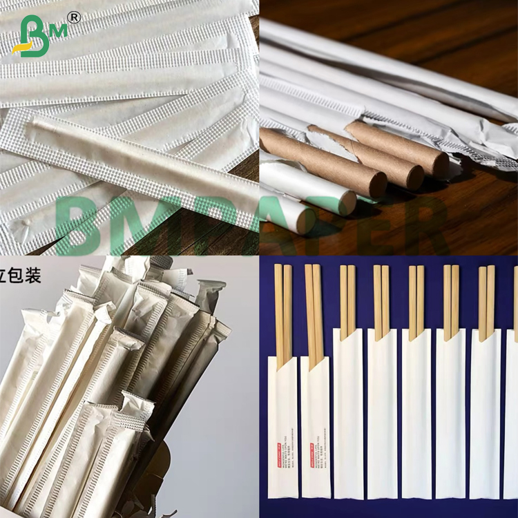 Food Grade White Toothpick Wrapping Paper Roll 24 - 28GSM 26.5-32mm Width Virgin Pulp Biodegradable Kraft