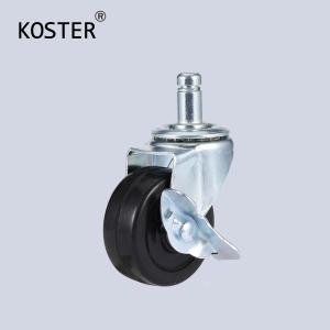 China 5kg Load KSLHD0403 Light Duty Furniture Rubber Black Swivel Caster wholesale