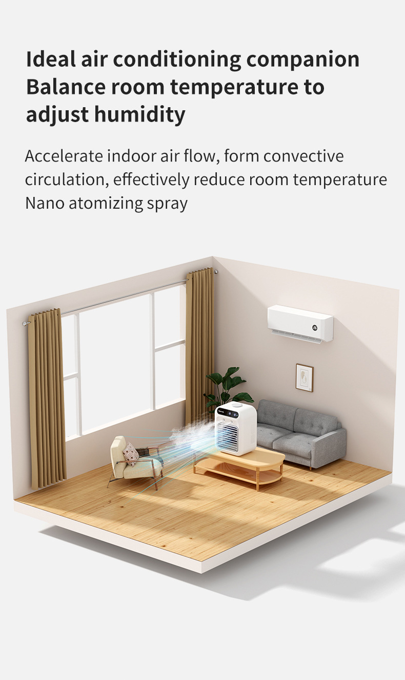 2024 Portable Evaporative Air Cooler for Room and Office Cooling Needs