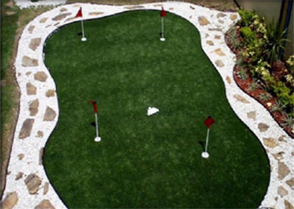 Healthy Golf Artificial Grass , Synthetic Golf Turf Long Life Expectance