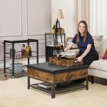 Kitchen Bar Cart for Sale, Industrial Trolley Cart, Rolling Cart with Removable