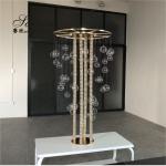 New Gold Metal Flower Table Support Candle Stand for Wedding Centerpiece