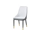 Modern Stainless Steel Leather Padded Dining Chairs