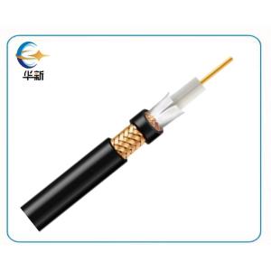 China Low Attenuation RG6 Coaxial Cable Tinned Copper Conductor Physical Foam PE Insulation wholesale