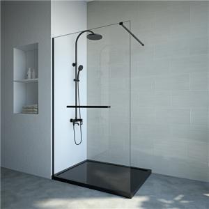 China black Stainless Sliding 6mm Tempered Glass Shower Door 1200X2000mm wholesale