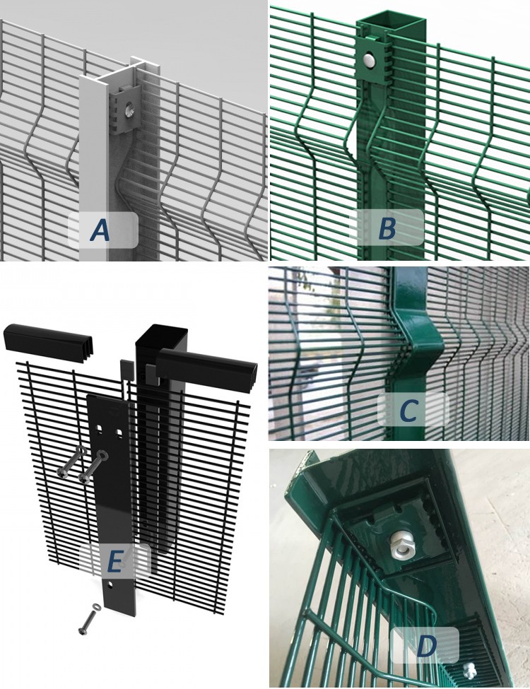 Anti Climb Security Fence / ClearVu Security Fence For House Garden Prison Airport