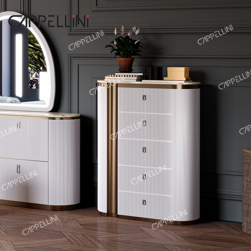 Modern Villa White Wooden King Size Bed Bedroom Sets Home Double Queen Luxury Wood Full Bedroom Furniture Set