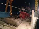 Ocean Fishing Boat Successfully Launched Inflatable Marine Airbags