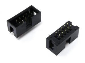 China Black Through Hole Male Socket / 2.54mm Straight Male Box Header Connector wholesale